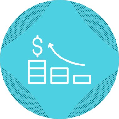 Finansal tablo. Diyagram simgesi. Beyaz arkaplanda iş diyagramı sembolü