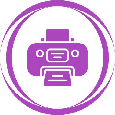 Yazıcı simgesi vektör illüstrasyonu 