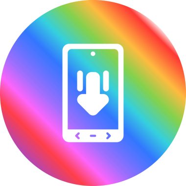 Cep telefonunda Swip Aşağı ok işareti 