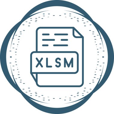 xlsm dosya biçimi vektör illüstrasyonu