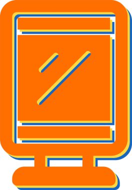 Vektör illüstrasyon Bilgisayar Masaüstü simgesi