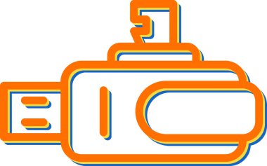 Kart Okuyucu modern simgesinin vektör illüstrasyonu      