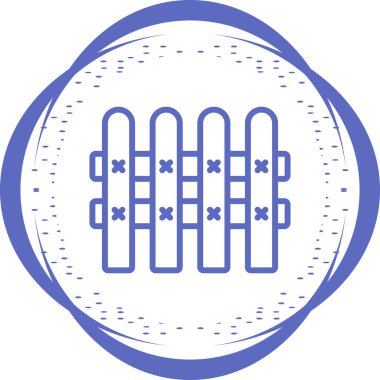 Çit. Web simgesi basit illüstrasyon