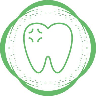 Diş ağrısı simgesi vektör illüstrasyonu