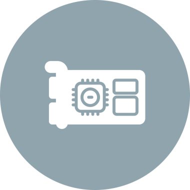 Basit Gpu simgesi vektör çizimi