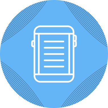 E-okuyucu simgesinin basit doğrusal resmi