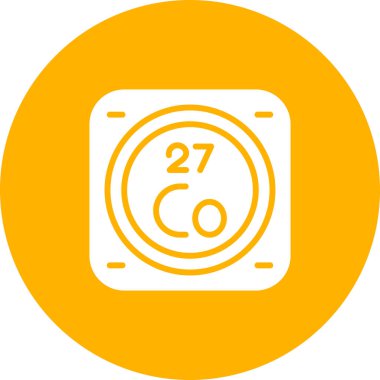 metal kimyasal element basit vektör illüstrasyon tasarımı