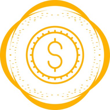 Dolar İşareti simgesi illüstrasyonu. para logosu 