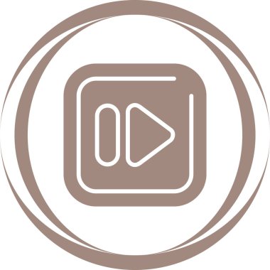 Soyut web oynatıcı simgesi tasarımı 