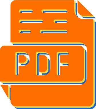 pdf dosya biçimi simgesi, web illüstrasyonu