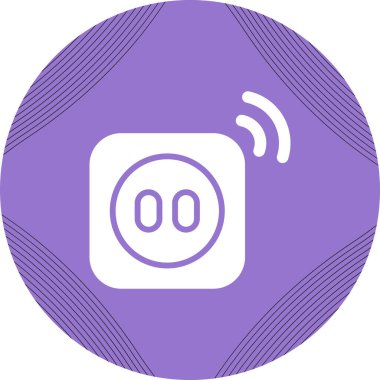 Akıllı Plug. Web simgesi basit illüstrasyon      