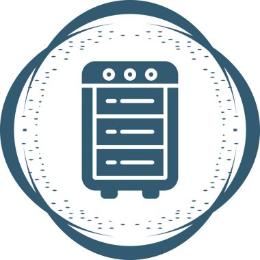 Sunucu modern simgesinin vektör illüstrasyonu               