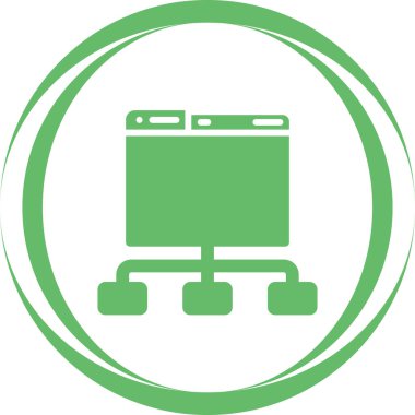 Ağ web simgesi vektör illüstrasyonu