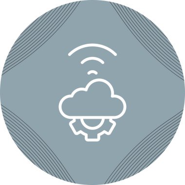 bulut hesaplama vektör çizgisi simgesi