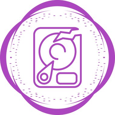 Sabit disk simgesi, vektör illüstrasyonu