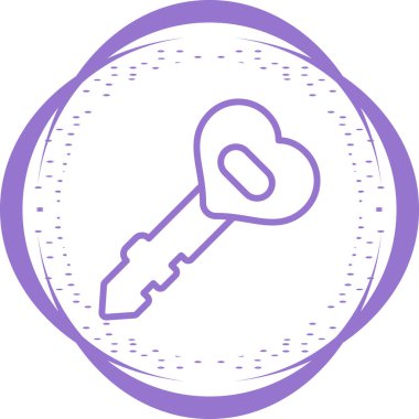 Araba anahtar simgesi, vektör çizim 