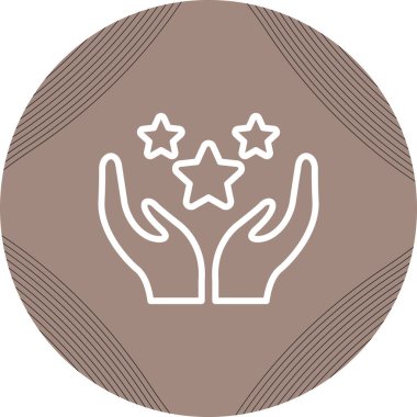 Yıldızlarla el çizimi, zafer konsepti.