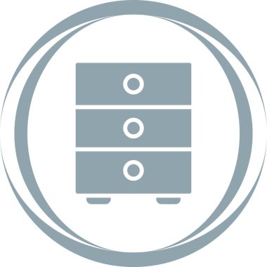 Dosya dolabı. Web simgesi basit illüstrasyon