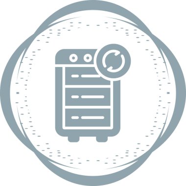 Sunucu modern simgesinin vektör illüstrasyonu               