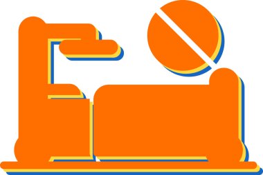 yatak ağı simgesi, basit vektör illüstrasyonu