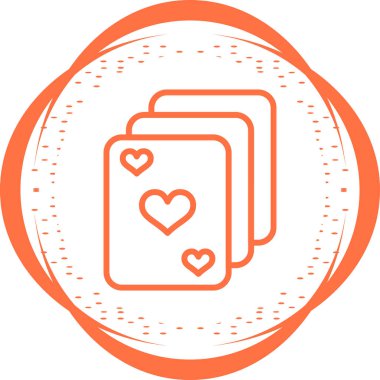 Kart Oyunu Web simgesi basit illüstrasyon