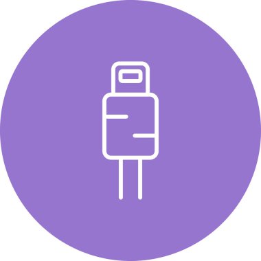 Kablo simgesinin temel doğrusal çizimi