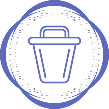 Çöp kutusu simgesi, vektör illüstrasyonu 