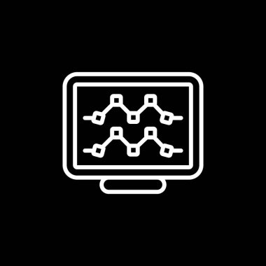 Vektör illüstrasyon Bilgisayar Masaüstü simgesi