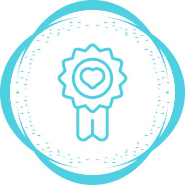 Vektör çizim kurdele simgesi