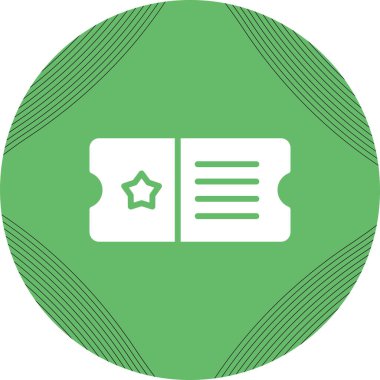 bilet ikonu vektör illüstrasyonu