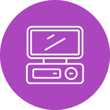 Vektör illüstrasyon Bilgisayar Masaüstü simgesi