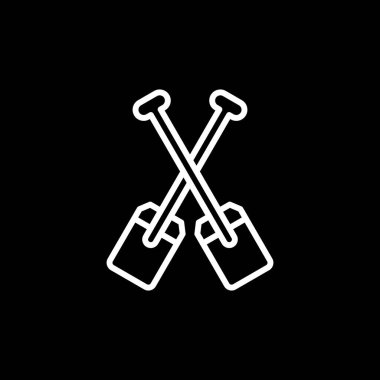 Kürekler simge vektör illüstrasyonu