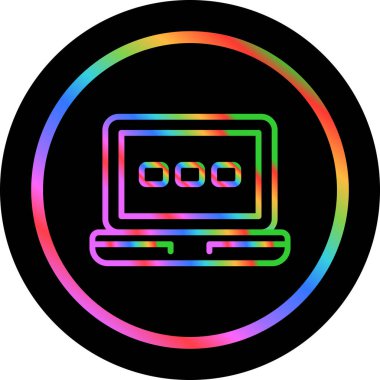 Dizüstü web simge vektör çizim         