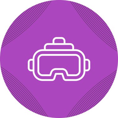 Sanal Gerçeklik Kulaklığının basit vektör çizimi