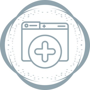 Yeni Pencere simgesi, vektör illüstrasyonu 