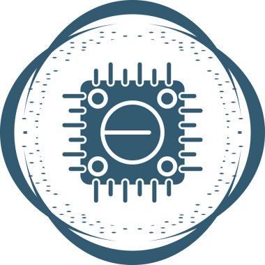 Soyut işlemci. Web simgesi basit tasarım