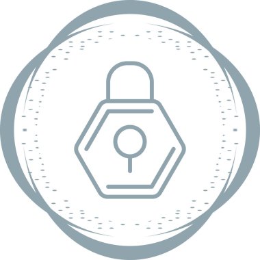 Asma kilit. Web simgesi basit illüstrasyon                 