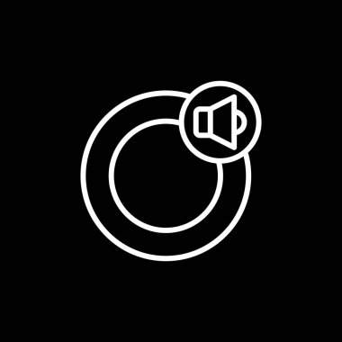 Ses Portları simgesinin vektör illüstrasyonu 