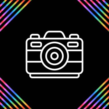 kamera simgesi, web basit illüstrasyonu