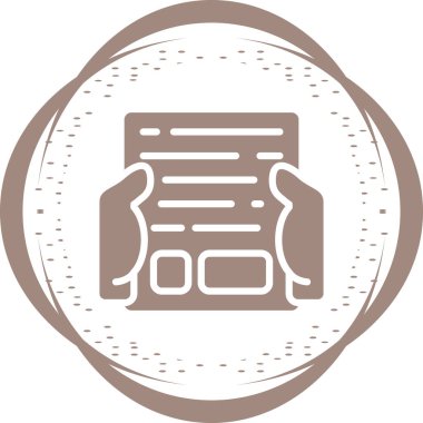 belge web simgesi vektör illüstrasyonu