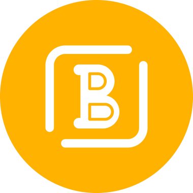 Kalın yazı tipi simgesi, vektör illüstrasyonu