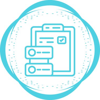 Soyut yaratıcı basit veri simgesi çizimi 