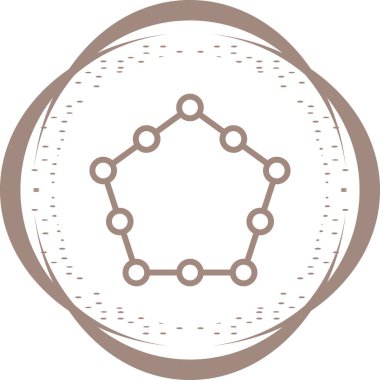 Ağ simgesinin vektör illüstrasyonu. Altıgen