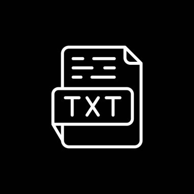 txt file format icon vector illustration clipart