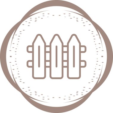 Çit. Web simgesi basit illüstrasyon