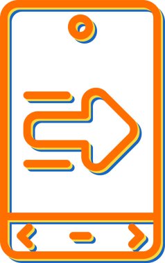 Swip Sağ Web simgesi vektör çizimi