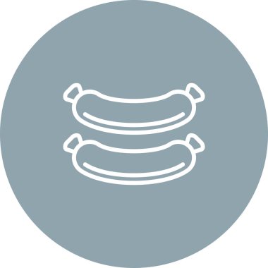 sosisler simge vektör illüstrasyonu