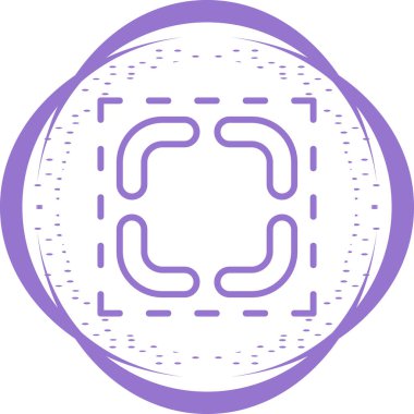 Büyütme simgesinin basit vektör illüstrasyonu