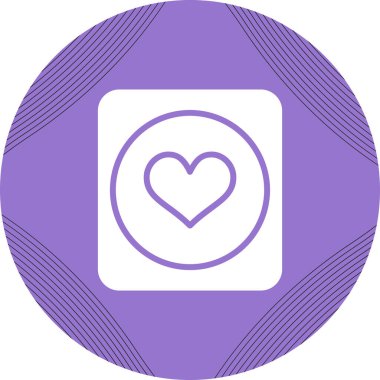 Müziğe bayılırım. Web simgesi basit illüstrasyon