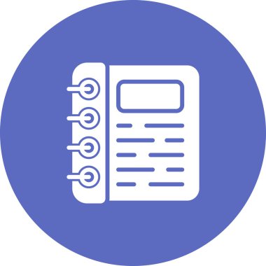 Spiral Notepad web simgesi vektör çizimi